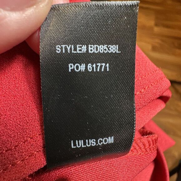 Lulus Asymmetrical Mini Dress Rust Color Spaghetti‎ Straps Size Large - Picture 6 of 6